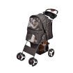 PaWz 4 Wheels Pet Stroller Dog Cat Cage Puppy Pushchair Travel Walk Carrier Pram