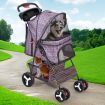 PaWz Pet Stroller 4 Wheels Dog Cat Cage Puppy Pushchair Travel Walk Carrier Pram