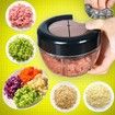 Pull Food Chopper and Manual Food Processor - Vegetable Slicer and Dicer - Hand Held