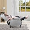 Luxury Recliner Chair Armchair Single Sofa Padded Fabric Couch Lounge Living Room Furniture
