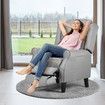 Luxury Recliner Chair Armchair Single Sofa Padded Fabric Couch Lounge Living Room Furniture