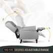 Luxury Recliner Chair Armchair Single Sofa Padded Fabric Couch Lounge Living Room Furniture