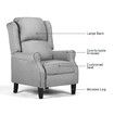Luxury Recliner Chair Armchair Single Sofa Padded Fabric Couch Lounge Living Room Furniture