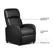 PU Leather Recliner Chair Armchair Upholstered Sofa Lounge Couch Living Room Furniture