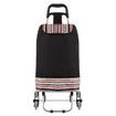 Multi Terrain Aluminium Shopping Trolley Foldable Cart Waterproof Nylon Bag Tri-Wheel Black