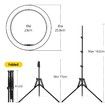10 Inch LED Ring Light Selfie Ring Light with Tripod Stand for Live Video Photography 
