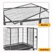 Dog Crate Doggy Playpen Puppy Kennel Pet Cat Rabbit House Metal Heavy Duty Wheels Tray 36 Inch