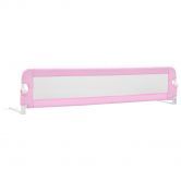 Toddler Safety Bed Rail Pink 180x42 cm Polyester