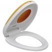 White & Yellow Soft-close Toilet Seat Adults/Children