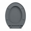 Soft-Close Toilet Seat Quick Release Grey Oval