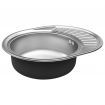 Kitchen Sink with Overflow Hole Oval Stainless Steel