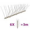 4-row Plastic Bird & Pigeon Spikes Set of 6 3 m