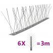 5-row Stainless Steel Bird & Pigeon Spikes Set of 6 3 m