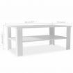 Coffee Table Chipboard 100x59x42 cm White