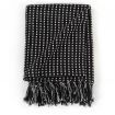 Throw Cotton Squares 160x210 cm Black