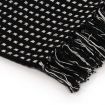 Throw Cotton Squares 160x210 cm Black