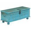 Storage Chest Solid Mango Wood Blue 100x40x41 cm