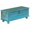 Storage Chest Solid Mango Wood Blue 100x40x41 cm