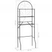 Toilet Rack Black 60x33x174 cm