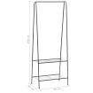 Clothes Rack 59x35x150 cm Black