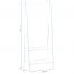 Clothes Rack 59x35x150 cm White