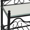 Bedside Table Steel and Tempered Glass 45x30,5x60 cm Black