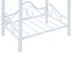 Bedside Table Steel and Tempered Glass 45x30.5x60 cm White