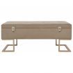 Bench with Storage Compartment 105 cm Beige Velvet