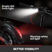 320W Folding Electric Scooter with App Control Headlight LED Display Black 