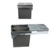90L Pull Out Kitchen Bin Under Sink Dual Bins Cupboard Waste Recycling Bin