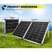 12V 250W Folding Solar Panel Kit Caravan Camping Power Charging 250Watt Mono