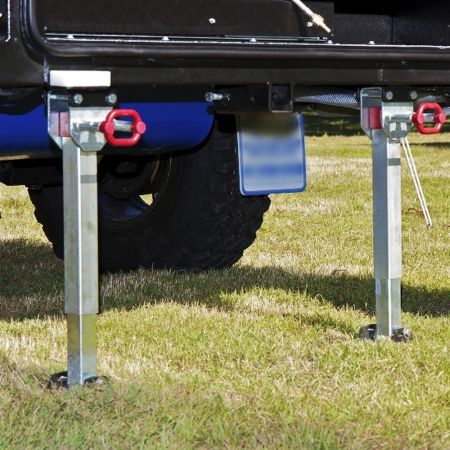 2x 740mm Drop Down Corner Steadies Stabilizer Legs Caravan Camper ...