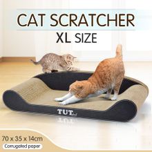 XL Cat Scratching Post Cat Toys Corrugated Cardboard Cat Scratcher Couch Scratchboard Lounger Pet Furniture Sofa Shape