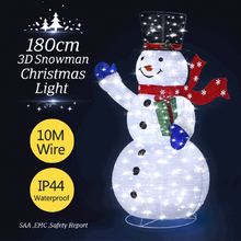 3D Christmas Snowman LED Light - White