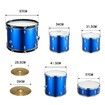 Melodic Complete 5 Piece Drum Set with Cymbals Kick Pedal Stool Blue