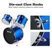 Melodic Complete 5 Piece Drum Set with Cymbals Kick Pedal Stool Blue