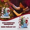 2020 Christmas Tree Hanging Resin Ornament Personalized 2 Family Members Names SIZE 7*10CM