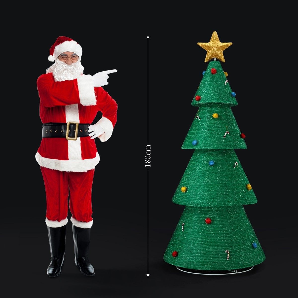 180CM 3D Christmas Tree Light Christmas LED Light Xmas Tree Lights ...