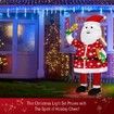180CM 3D Christmas Santa Claus LED Light Decorations Indoor Outdoor
