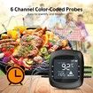 Digital Wireless Cooking Meat Thermometer with 6 Probes for BBQ Grill Oven Smoker