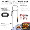 Remote Digital Wireless Cooking Food Meat Thermometer 6 Probes for BBQ Grill Oven Smoker