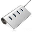 4-Port USB 3.0 Unibody Aluminum Portable Data Hub with 2ft USB 3.0 Cable for Macbook,Notebook PC,Mobile HDD and More(Silver)