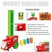 Christmas Domino Train Set for Kids 90 Pcs Toy with Light and Sound