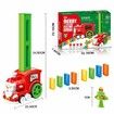 Christmas Domino Train Set for Kids 90 Pcs Toy with Light and Sound