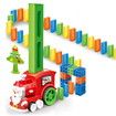 Christmas Domino Train Set for Kids 90 Pcs Toy with Light and Sound