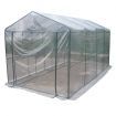 Extra Large Walk-In Garden Greenhouse Shed with PVC Cover ...