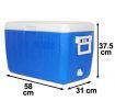 3 Pc. Piece Ice Chest Cooler Box Set Esky with Large 54.5 Litre Capacity - Blue and White