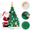 DIY Wall Hanging Decoration Christmas Tree with Santa Clause  Detachable Ornaments, LED String Lights ,2 X Banner , KIDS gifts