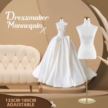 Female Mannequin Torso Display Stand Manikin Dress Form Dressmakers Sewing Fashion Tripod Base 133-180CM White