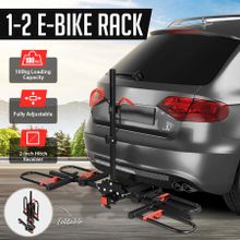 2 Ebike Rack Electric Bicycle Carrier Hitch Rear Platform for Car SUV Foldable 2 Inch Hitch Receiver Steel 100Kg